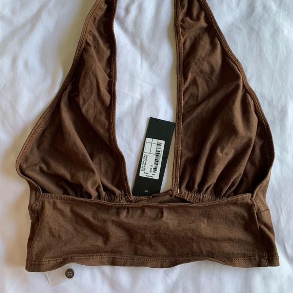 motel rocks brown halter top - Picture 2 of 4